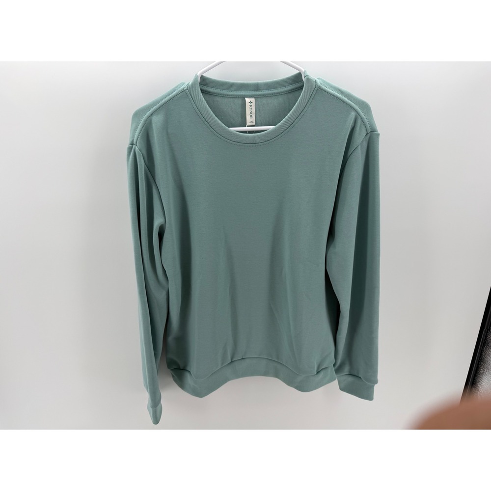 RYNOR Sweatshirt Women Size M Sage Green NEW Crewneck Long Sleeve Casual